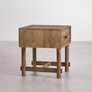 Mesita de noche Vandana Nova Pebble de madera de mango 45x45 cm - Product Image 4
