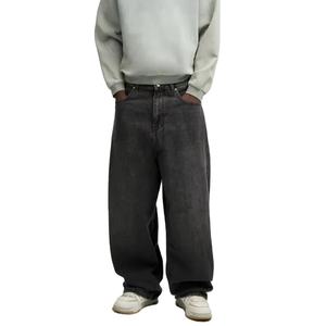 กางเกงยีนส์ขาบานสำหรับผู้ชาย, กางเกงยีนส์ผ้าฝ้าย100% โอเวอร์ไซส์ทรงหลวม - Product Image 1