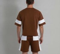 Nouvelle Collection 2026 – Ensemble décontracté d'été pour homme : T-shirt et short respirants à motif lettres, coupe ample, manches courtes, col rond