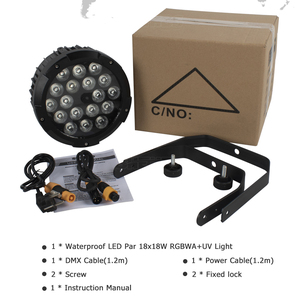 Professional IP65 Waterproof 18x18W RGBWA+UV 6-in-1 <b>LED</b> Par <b>Light</b> Outdoor Stage Wash Lighting for Building Concert Church - Product Image 5
