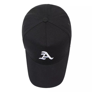 Casquette de baseball noire à 6 panneaux avec logo brodé blanc, ajustable, unisexe, décontractée, en coton. - Product Image 3