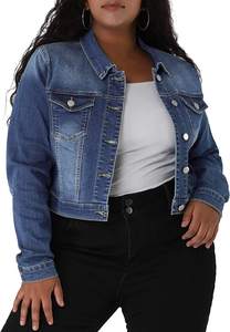 Chaqueta vaquera para mujer, estilo casual, ligera, azul, con rotos, corte cropped, oversize, para streetwear - Product Image 2