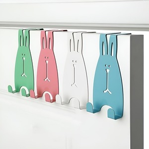 Gancho Doble para Puerta con Diseño de Conejo, Organizador Metálico para Colgar Abrigos - Product Image 3