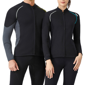 2mm Neoprene <b>Wetsuit</b> Jacket | Long Sleeve Color Block Top | Front Zip | Custom Logo Diving Wear | Wholesale OEM - Product Image 1