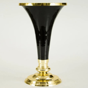 Jarrón de flores artificial de aluminio chapado en oro con diseño único y atractivo precio, jarrón de flores martillado. - Product Image 3
