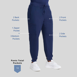 Pantalons de travail pour hommes, marque privée, uniformes médicaux, vêtements légers pour le personnel soignant, pour hôpitaux, laboratoires, cliniques - Product Image 4