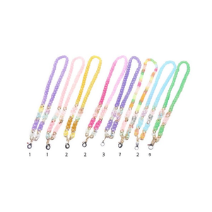 Portachiavi con Catena in Plastica Marca Z, 70Cm, Design alla Moda Multicolore con Perline e Chiusura a Fibbia - Product Image 1