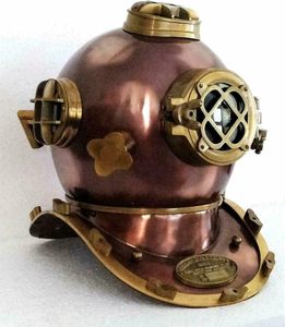 Casco de Buceo Vintage de Latón, Marca V de la Marina Estadounidense, para Buceo Profundo, Estilo Boston - Product Image 6
