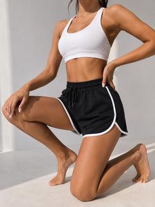 Shorts de sport en toile pour femmes, séchage rapide, athlétiques, pour la course, l'entraînement, le fitness, vêtements de sport écologiques, respirants, avec cordon de serrage - Product Image 4