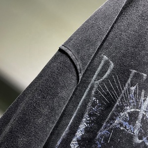 Custom New Fashion Heavyweight Winter Solid Front Logo Pullover Hoodie <b>Bulk</b> Regular Fit French <b>Terry</b> Vintage Acid Wash Men - Product Image 6