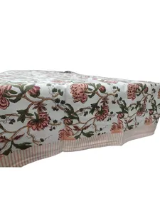 Premium Quality Cotton Blend Table Cover with Soft Durable <b>Tablecloth</b> for Daily Dining Holiday Parties and Family Gatherings Use - Product Image 5