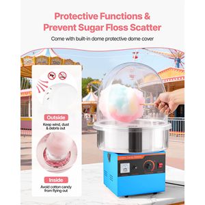 Macchina Elettrica Commerciale per Zucchero Filato 220V con Ciotola in Acciaio Inossidabile e Design per Uso Alimentare - Product Image 6