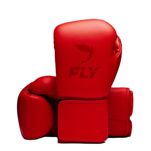 Genuine Durable Leather Kickboxing Pro Protection Fly Boxing <b>Gloves</b> Latest Design Red Color <b>Moisture</b> Wicking Fly Boxing <b>Gloves</b> - Product Image 1