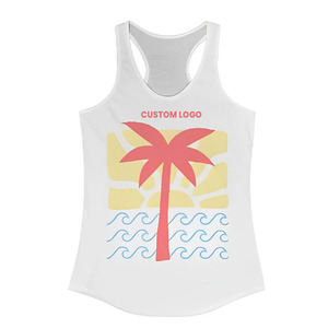 Débardeur de fitness décontracté pour femme, en tissu doux et confortable, écologique, respirant, avec logo frontal, prix de gros - Product Image 1