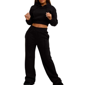 Survêtement pour femme avec logo personnalisé, manches longues, vêtements de sport, survêtements courts respirants pour femme - Product Image 6