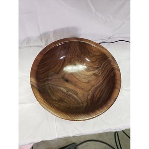 Handcrafted <b>Walnut</b> Wood Bowl Glossy Brown Finish Wholesale Moradabad - Product Image 1