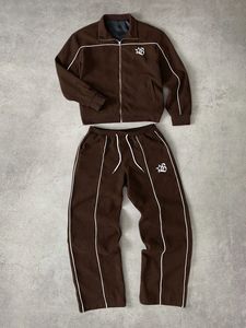 Conjunto de Sudadera con Capucha y Pantalones Deportivos, Cierre con Cordón, Estilo Deportivo Primaveral, Unisex, Negro, Blanco, Rojo, para Correr - Product Image 3