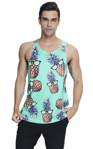 Camiseta sin Mangas de Secado Rápido para Hombre, Diseño Personalizado, Impresión Completa con Sublimación de Tinta, para Verano - Product Image 3