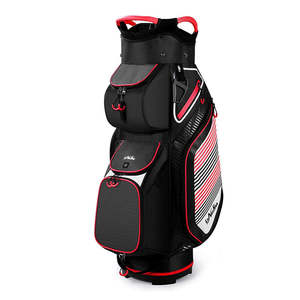 Sac de golf personnalisé avec logo, en cuir PU rouge, sac de golf de luxe pour chariot, sac de golf coloré avec support pour hommes et femmes - Product Image 3