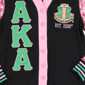 Cárdigan Rosa y Negro con Lentejuelas para Mujer, Chaqueta Bordada con Letras, Ropa Exterior de Moda, Suéter Casual con Botones Delanteros, Prenda Elegante para Uso Diario - Product Image 3