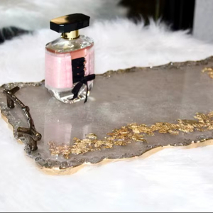 Premium Elegant Resin <b>Serving</b> Tray <b>Set</b> Decorative Food & <b>Beverage</b> Tray for Dining & Gifting from India - Product Image 4