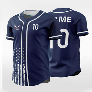 Maillot de baseball à coupe classique fabriqué en usine pour vêtements de sport, maillot de baseball à couleurs contrastées à prix raisonnable, maillot de sublimation - Product Image 1