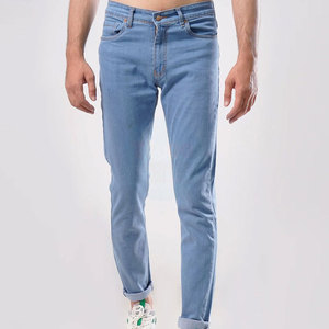 New Style Lightweight Casual Outdoor Use Men's Washed Best Quality Solid Color 100% Cotton Jeans Pants for Men in <b>Cheap</b> Price - Product Image 1