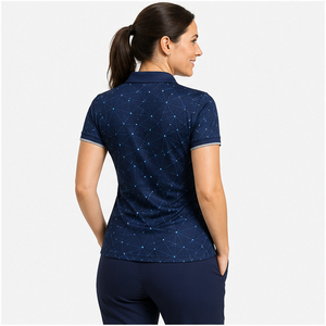 Polo Personalizado para Mujer, Color Azul Marino, Diseño de Constelación, Secado Rápido, Transpirable, Manga Corta, Uniforme de Alto Rendimiento WPS-0772 - Product Image 2