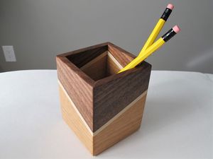 Minimalist Wooden Pen Holder Eco-Friendly Desk Storage Organizer Wooden <b>Stationery</b> Organizer Pen Holder for Office Home and Gift - Product Image 5