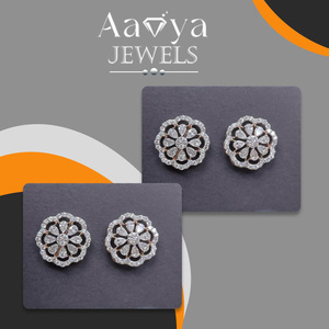 Boucles d'oreilles en diamant personnalisées, or blanc, longues, pendantes, pour femmes, offrant un look élégant, acheter directement auprès d'un fournisseur de confiance - Product Image 1