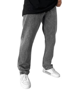 กางเกงยีนส์ผู้ชายสไตล์สตรีทแวร์ น้ำหนักเบา สวมใส่สบาย ทรงหลวม เอวกลาง ลายเรียบ ทรงตรง สีซีด - Product Image 5