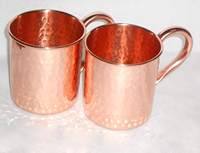 Tasses à Moscow Mule en cuivre écologiques, fabriquées à la main par BoldBlossom, forme cylindrique, design classique, anti-fuite, réutilisables, pour les voyages
