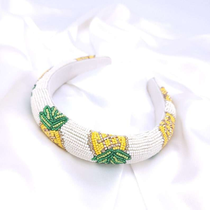 Serre-tête perlé personnalisé, bandeau brodé fait main avec perles de rocaille, accessoire capillaire pour femme, idéal pour fêtes et mariages - Product Image 3