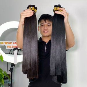 Extensiones de cabello humano liso a granel virgen 100% de alta calidad #1 & # 1B pelucas de cabello crudo vietnamita alineadas con cutícula y estilos de encaje - Product Image 2