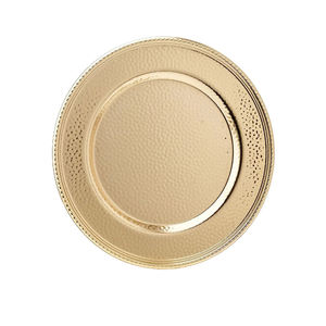 Assiettes de présentation rondes modernes en métal doré de 13 pouces pour décoration de mariage, vente en gros à prix abordable - Product Image 4
