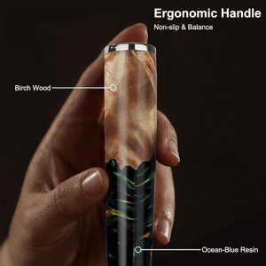 Ensemble de couteaux de chef en acier Damas artisanal avec étui en cuir, ensemble de couteaux de cuisine pour la cuisine à domicile et les tâches culinaires - Product Image 6