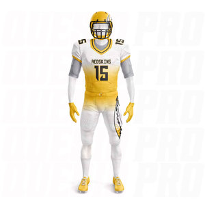 Ensemble complet d'uniformes de football américain en polyester : hauts de compression, gants, manchons de bras, cagoules, ensembles d'uniformes d'équipe - Product Image 4