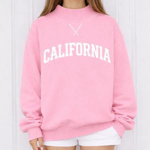 Jersey de punto oversize para mujer, cuello simulado, con estampado frontal personalizado, calidad premium, corte holgado y relajado, estilo streetwear, Invierno 2026 - Product Image 1