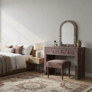 ILAHI's Bone Inlay <b>Drawer</b> Modern Design Agate Detailing <b>Storage</b> Portable Home Furniture - Product Image 1