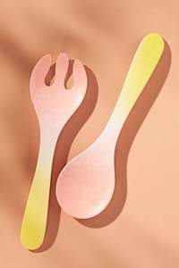 ชุดช้อนส้อมเสิร์ฟสลัดเรซิ่นอีพ็อกซี่รักษ์โลกทันสมัย ช้อนเสิร์ฟสลัดสวยงาม ช้อนเสิร์ฟขนาดใหญ่ ชุดอาหารสำหรับงานเลี้ยง - Product Image 6