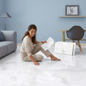 Dalles de sol et de mur en porcelaine polie et émaillée Vistaar Ice Berge 600x1200mm - Product Image 1