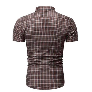 Chemise en coton respirant à manches courtes et coupe oversize pour homme, motif tartan sergé, idéale pour les sports de plein air, la randonnée urbaine, l'escalade, la chasse, le printemps - Product Image 2