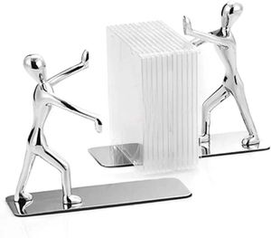 Sujetalibros de metal duradero para escritorio de oficina, estantería, organizador de libros, soporte para biblioteca, sala de estudio - Product Image 5