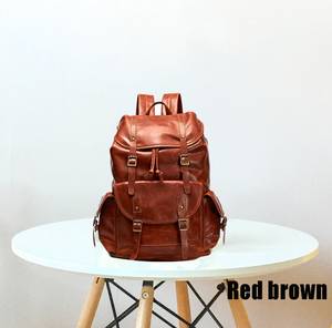 กระเป๋าเป้สะพายหลังหนังแท้กันน้ำ ป้องกันการโจรกรรม สไตล์วินเทจ สำหรับเดินทาง รุ่น LBP-0324 - Product Image 3