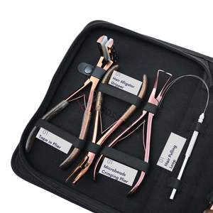 Kit de Extensiones de Cabello: Cinta Adhesiva para Partir el Cabello, Pinza de Presión, Herramienta de Crimpado de Microperlas, Clips de Alambre Tipo Pico de Pato, Caja de Perlas - Product Image 3