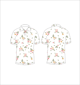 Polo pour homme à imprimé floral, manches courtes, col boutonné, décontracté, respirant et léger, idéal pour l'été - Product Image 3
