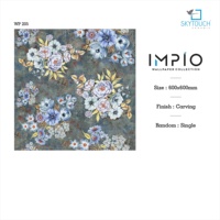 Carreaux de sol en porcelaine modernes, numériques, polis, vitrifiés, antidérapants, 600x600, garantie à vie, 10 mm d'épaisseur, motif floral élégant