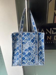 Bolsos de Mano de Algodón Acolchado Kantha Artesanales, Tela Reciclada, Uso Diario de Verano, Cierre de Cremallera Hecho a Mano, Cadenas - Product Image 5