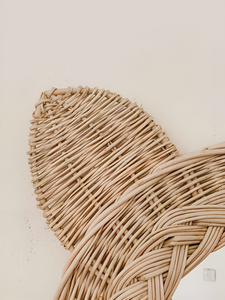 Bohemian Natural Rattan Decorate <b>Kid</b> <b>Cat</b> Wall Mirror Hand Braided Nursery Room Storage Accessories Art - Product Image 3