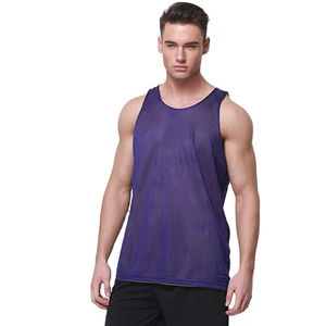 Débardeur de sport pour homme en maille tricotée personnalisé, sans manches, séchage rapide, respirant, pour la course, l'entraînement et le fitness - Product Image 1